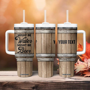 Beer Barrel Wooden Personalized Tumbler With Handle TS04 Print Your Wear