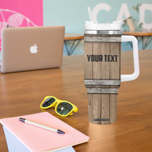 Beer Barrel Wooden Personalized Tumbler With Handle TS04 Print Your Wear