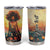 Black Women In Flower Field - Sun Set Watercolor Style Personalized Tumbler Cup TS04 Multicolor Print Your Wear