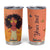 Lovely Black Woman Butterfly Personalized Tumbler Cup TS04 Orange Print Your Wear