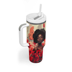 Black Woman Retro Personalized Tumbler With Handle TS04 Print Your Wear