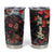 Black Woman Floral Quilling Art Tumbler Cup TS04 Black Red Print Your Wear