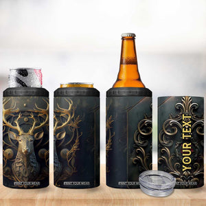 Viking Celtic Deer Golden Style 4 in 1 Can Cooler Tumbler Personalized TS04 Print Your Wear