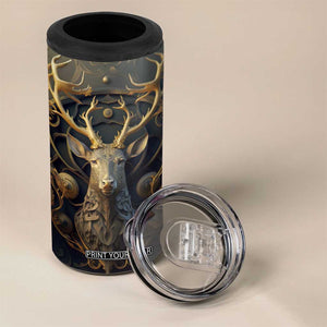 Viking Celtic Deer Golden Style 4 in 1 Can Cooler Tumbler Personalized TS04 Print Your Wear