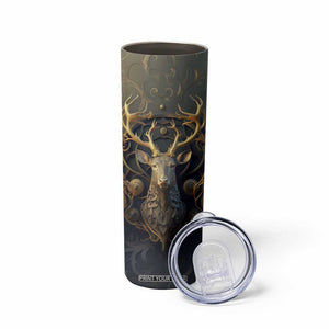 Viking Celtic Deer Golden Style Skinny Tumbler Personalized TS04 Print Your Wear