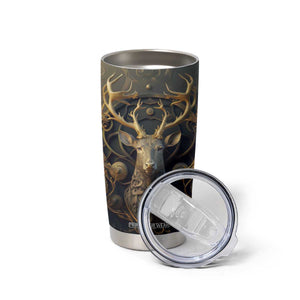 Viking Celtic Deer Golden Style Tumbler Cup Personalized TS04 Print Your Wear