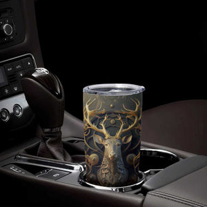 Viking Celtic Deer Golden Style Tumbler Cup Personalized TS04 Print Your Wear