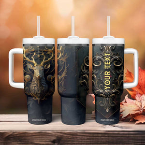 Viking Celtic Deer Golden Style Tumbler With Handle Personalized TS04 Print Your Wear