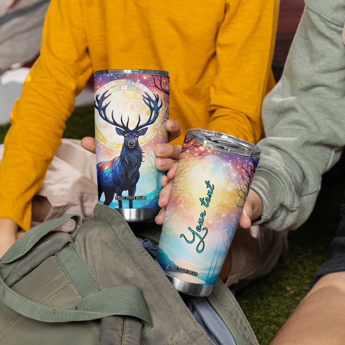 Deer Lover Tumbler Cup Personalized TS04 Print Your Wear