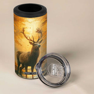 Deer In Autumn Forest 4 in 1 Can Cooler Tumbler Personalized TS04 Print Your Wear