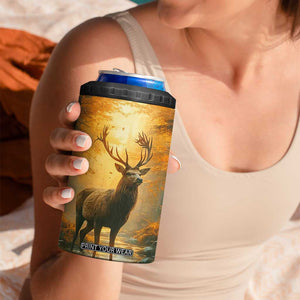 Deer In Autumn Forest 4 in 1 Can Cooler Tumbler Personalized TS04 Print Your Wear