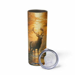 Deer In Autumn Forest Skinny Tumbler Personalized TS04 Print Your Wear