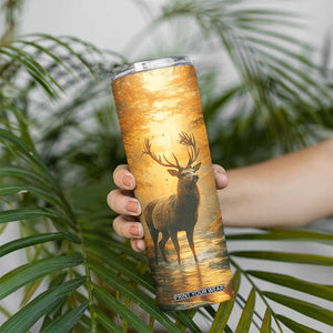 Deer In Autumn Forest Skinny Tumbler Personalized TS04 Print Your Wear