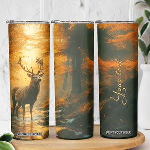 Deer In Autumn Forest Skinny Tumbler Personalized TS04 Print Your Wear