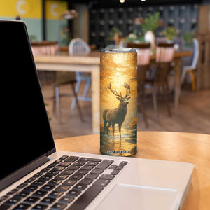 Deer In Autumn Forest Skinny Tumbler Personalized TS04 Print Your Wear