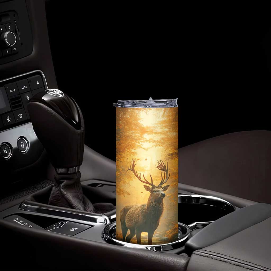 Deer In Autumn Forest Skinny Tumbler Personalized TS04 Print Your Wear