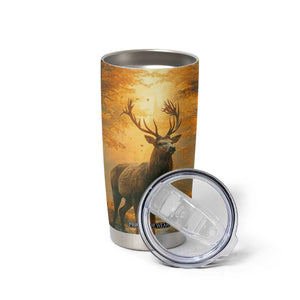 Deer In Autumn Forest Tumbler Cup Personalized TS04 Print Your Wear