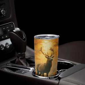 Deer In Autumn Forest Tumbler Cup Personalized TS04 Print Your Wear