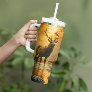 Deer In Autumn Forest Tumbler With Handle Personalized TS04 Print Your Wear