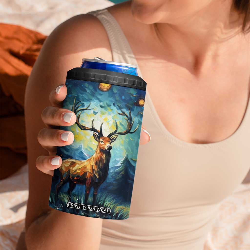 Colorful Deer 4 in 1 Can Cooler Tumbler Personalized TS04 Print Your Wear