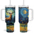 Colorful Deer Tumbler With Handle Personalized TS04 One Size: 40 oz Multicolor Print Your Wear