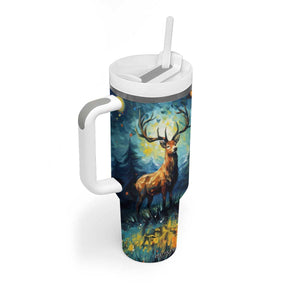 Colorful Deer Tumbler With Handle Personalized TS04 Print Your Wear