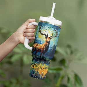 Colorful Deer Tumbler With Handle Personalized TS04 Print Your Wear