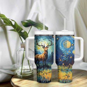 Colorful Deer Tumbler With Handle Personalized TS04 Print Your Wear