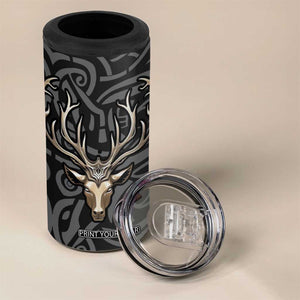 Viking Celtic Deer Metallic Style 4 in 1 Can Cooler Tumbler Personalized TS04 Print Your Wear