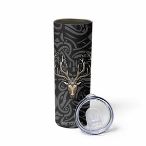 Viking Celtic Deer Metallic Style Skinny Tumbler Personalized TS04 Print Your Wear