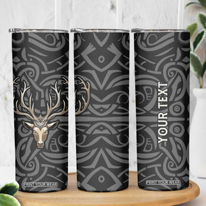 Viking Celtic Deer Metallic Style Skinny Tumbler Personalized TS04 Print Your Wear