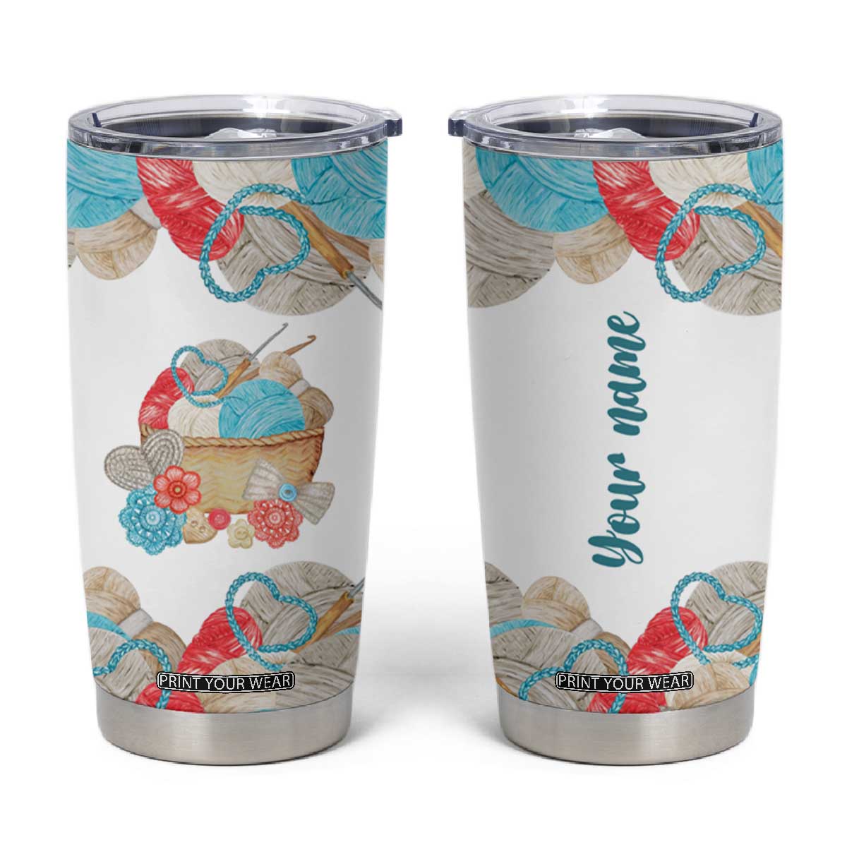 Crochet Lover Tumbler Cup Personalized TS04 Multicolor Print Your Wear