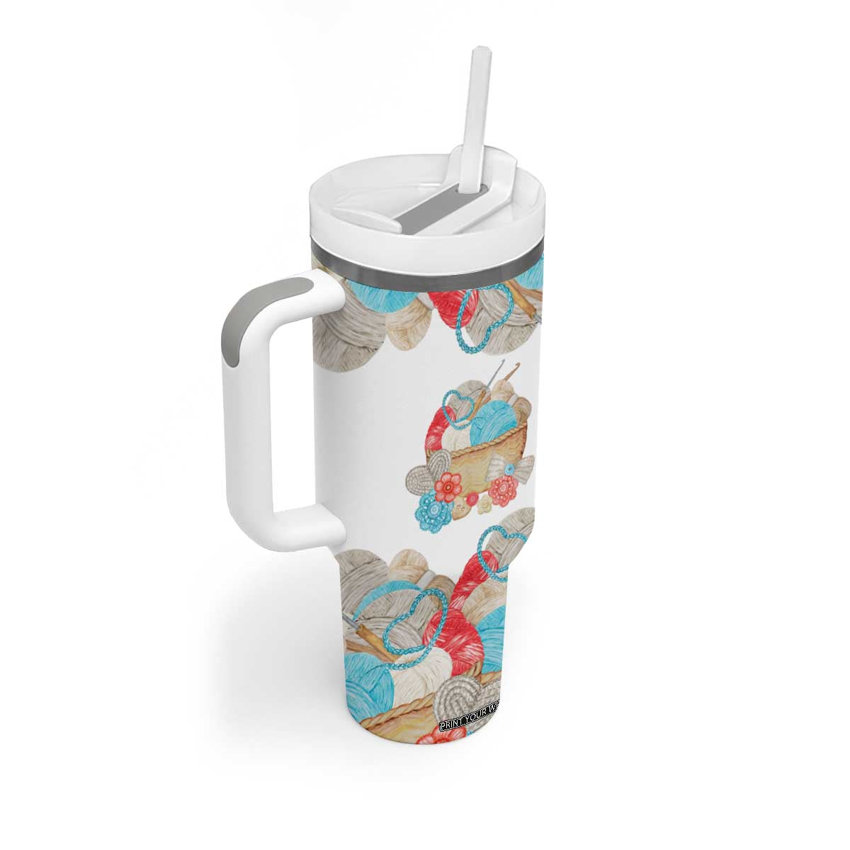 Crochet Lover Tumbler With Handle Personalized TS04 Print Your Wear