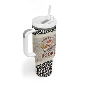 Just A Girl Who Loves Books Tumbler With Handle Personalized TS04 Print Your Wear