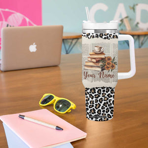 Just A Girl Who Loves Books Tumbler With Handle Personalized TS04 Print Your Wear