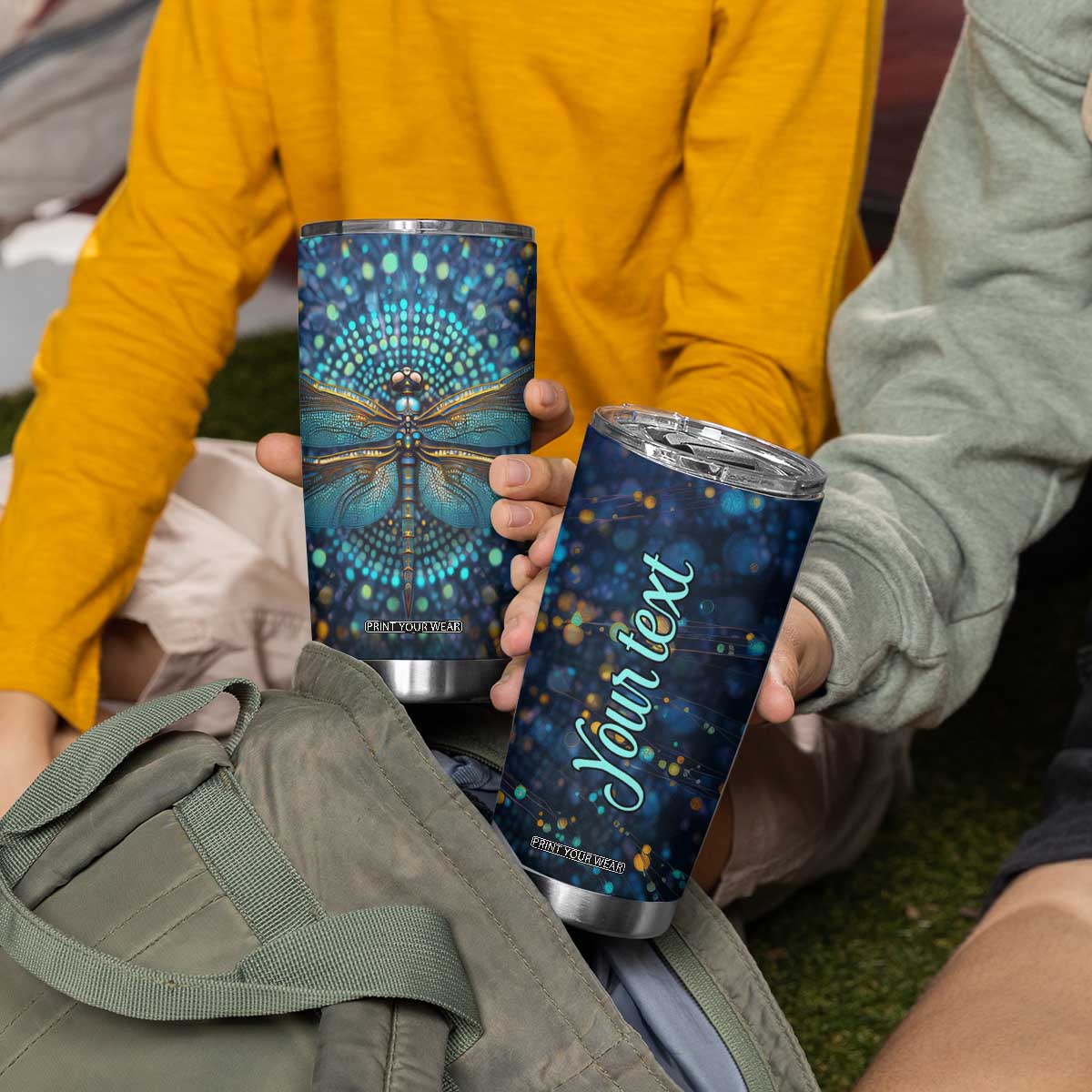 Dragonfly Lover Tumbler Cup Personalized TS04 Print Your Wear