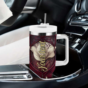 Dragonfly Garnet Crystal Mosaic Tumbler With Handle Personalized TS04 Print Your Wear