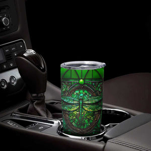 Dragonfly Emerald Crystal Mosaic Tumbler Cup Personalized TS04 Print Your Wear