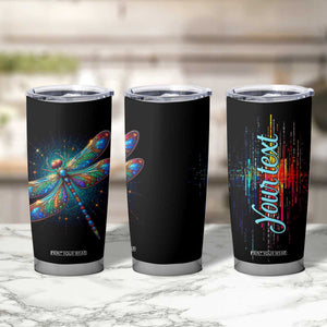 Colorful Dragonfly Crystal Tumbler Cup Personalized TS04 Print Your Wear