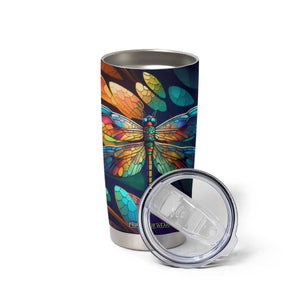 Colorful Dragonfly Tumbler Cup Personalized TS04 Print Your Wear
