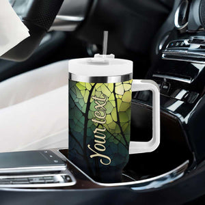 Dragonfly Citrine Crystal Mosaic Tumbler With Handle Personalized TS04 Print Your Wear