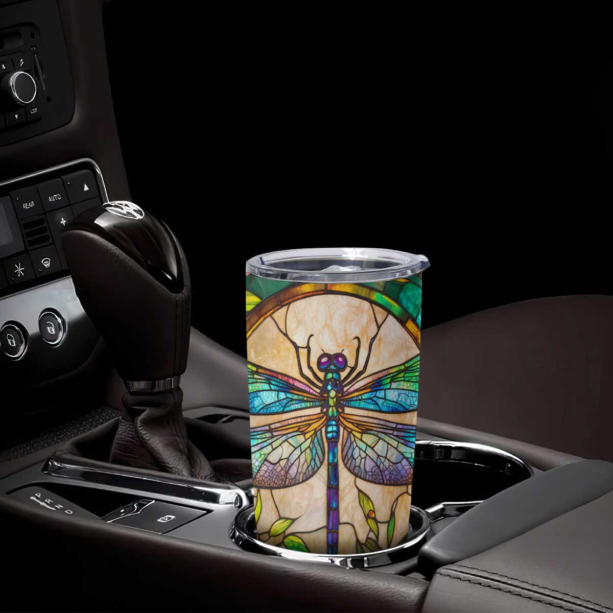 Colorful Dragonfly Crystal Mosaic Tumbler Cup Personalized TS04 Print Your Wear