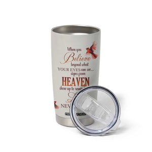 Cardinal Bird In Heaven Tumbler Cup Personalized TS04 Print Your Wear