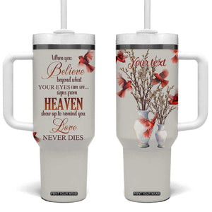 Cardinal Bird In Heaven Tumbler With Handle Personalized TS04 One Size: 40 oz Multicolor Print Your Wear