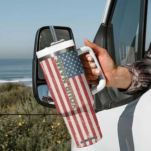 Veteran Army Boot Tumbler With Handle Personalized TS04 Print Your Wear