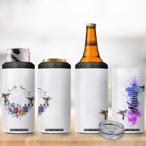 Faith Hope Love Hummingbird 4 in 1 Can Cooler Tumbler Personalized TS04 Print Your Wear