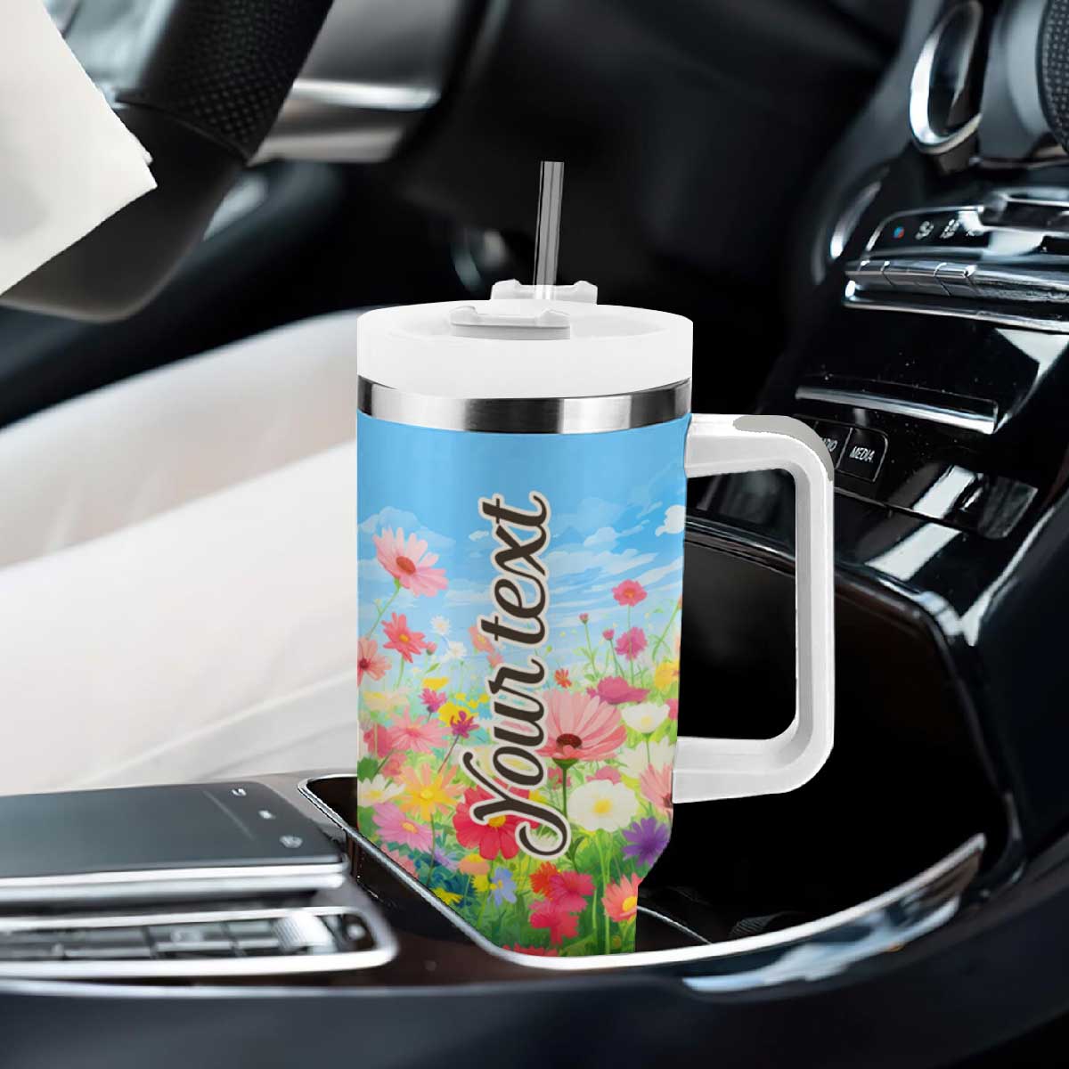 Retro Pug Tumbler With Handle Personalized TS04 Print Your Wear
