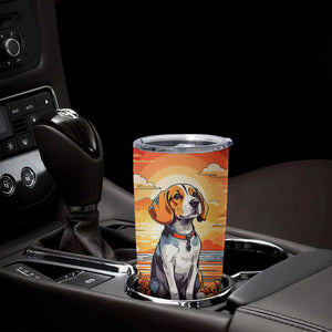 Retro Beagle Tumbler Cup Personalized TS04 Print Your Wear