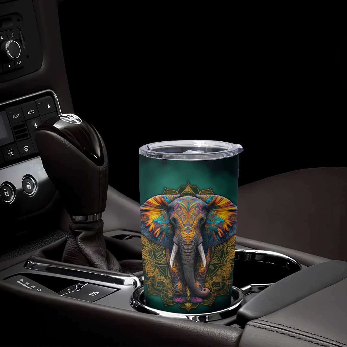 Mandala Tribal Elephant Tumbler Cup Personalized TS04 Print Your Wear