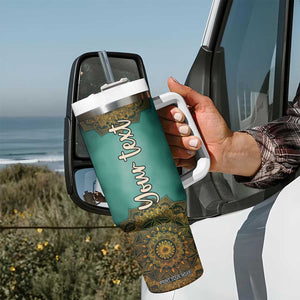 Mandala Tribal Elephant Tumbler With Handle Personalized TS04 Print Your Wear